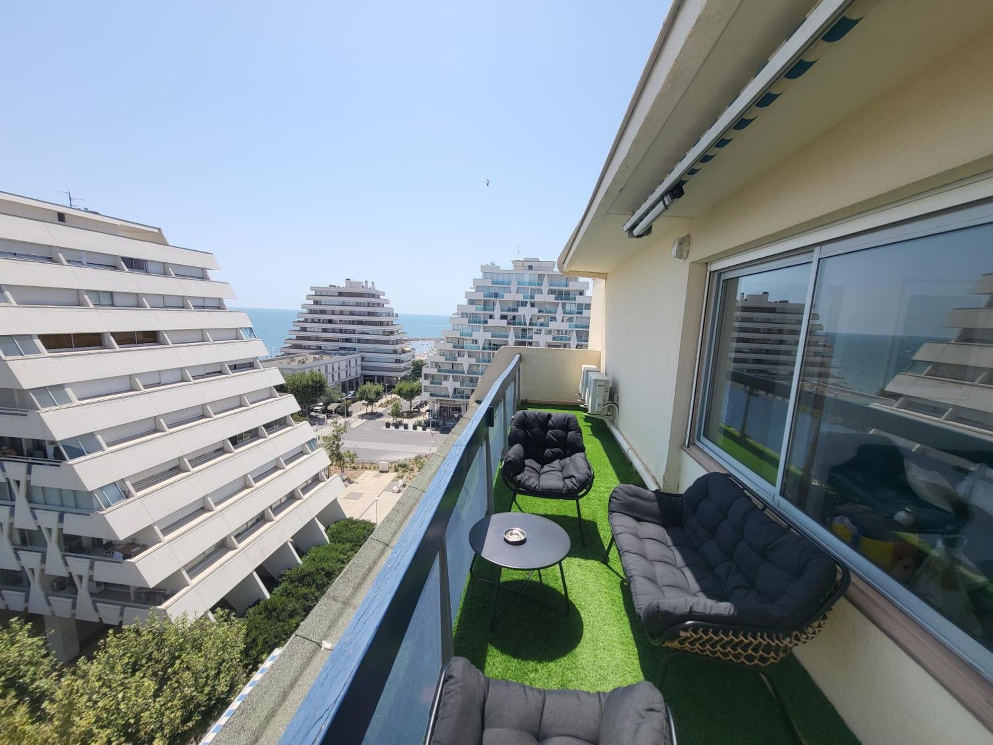 Appartement Lumineux Avec Vue Sur Mer A 50 M De La Plage Et Du Centre ラ・グランド・モット エクステリア 写真